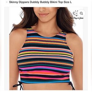 Colorful Striped Bikini Top